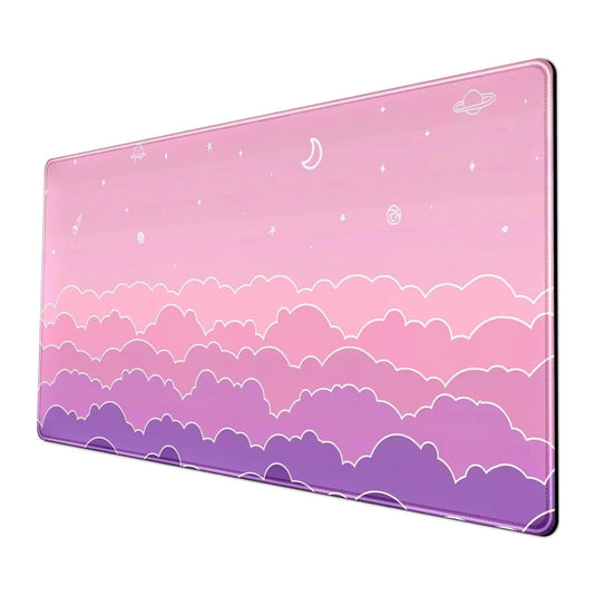 grand tapis de souris ciel nuages roses