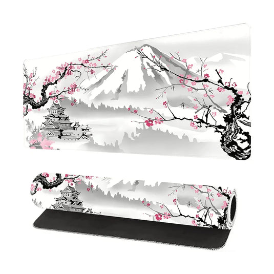 Grand tapis de souris XXL Sakura et Mont Fuji