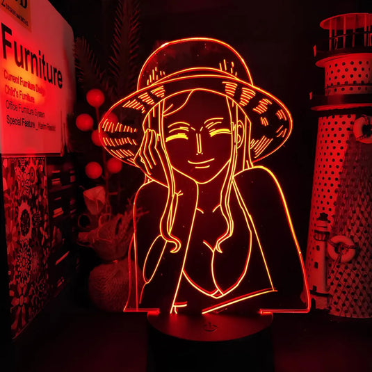 lampe 3d led one piece nami