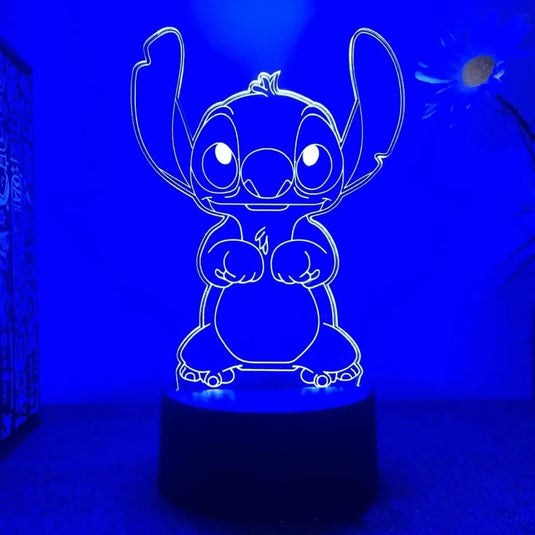 Lampe 3D LED Lilo et stitch