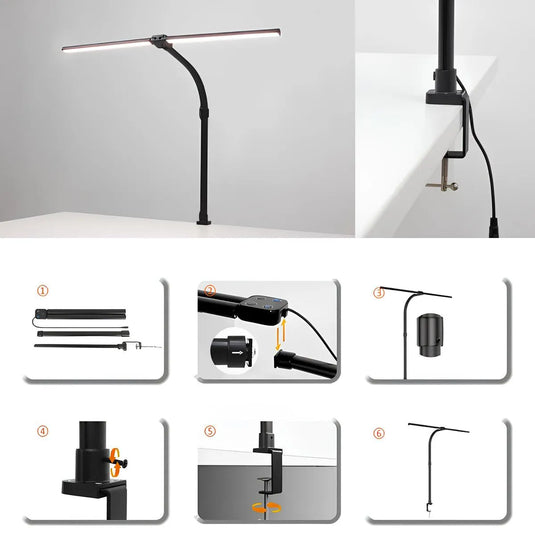 lampe bureau led installation