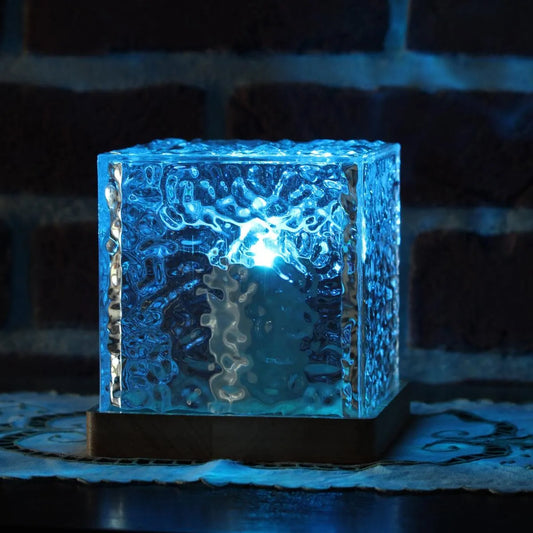 Lampe cube cristal LED