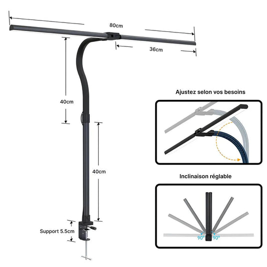 lampe led bureau ajustable