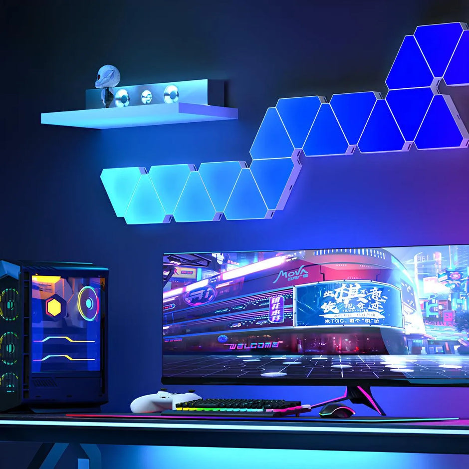 Panneau LED Mural RGB Triangulaire Home Gaming panneau-led-mural-rgb-triangulaire-home-gaming