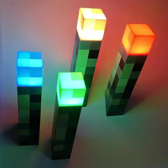 lampe minecraft led bureau