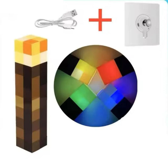 Lampe minecraft led torche