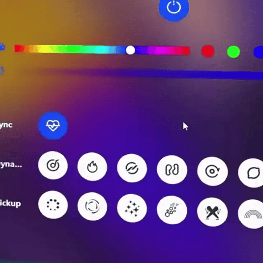Interface du logiciel Ambilight PC pour synchroniser les couleurs de l’écran