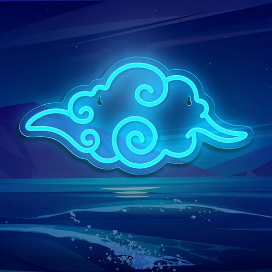 neon anime nuage