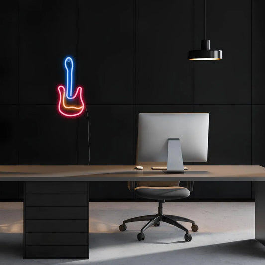 Neon LED bureau guitare