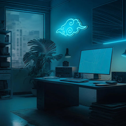 neon led chambre anime nuage