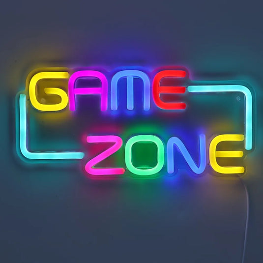 neon led gamer room