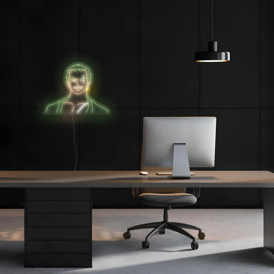 neon led mural zoro one piece