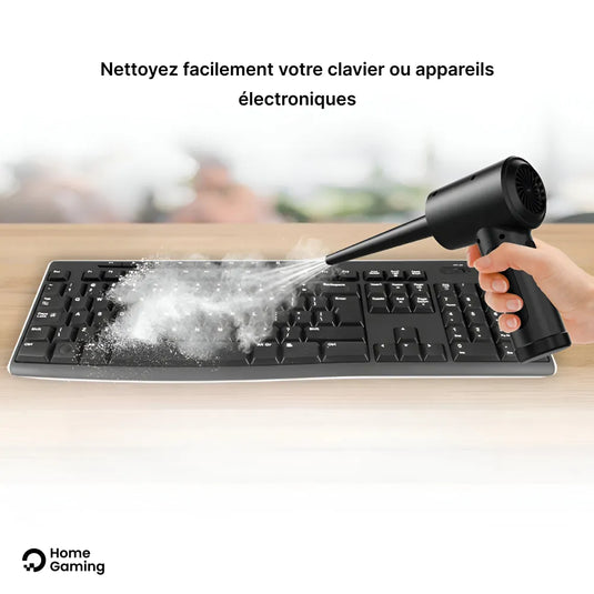 Souffleur air comprimé nettoyage clavier