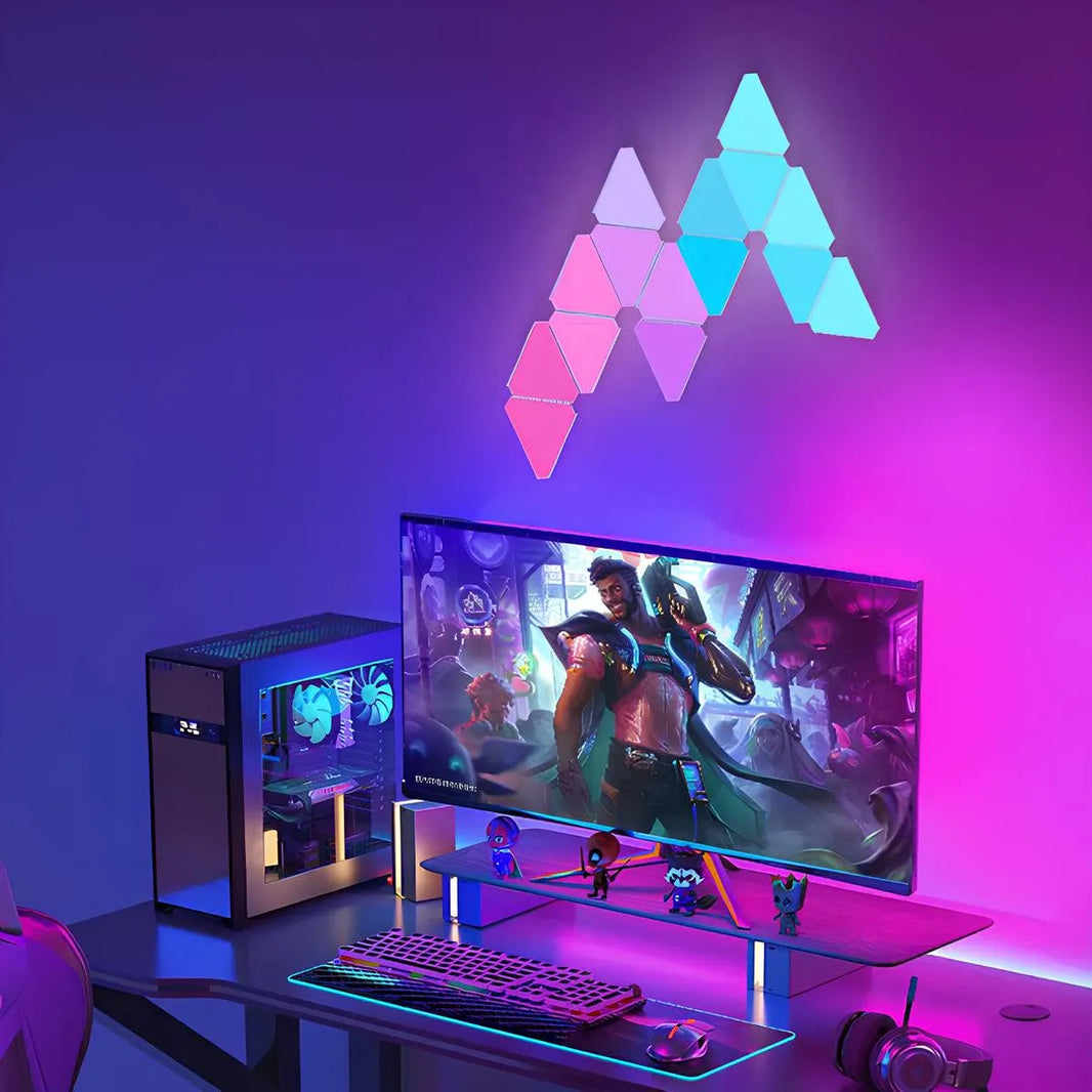Panneau LED Mural RGB Triangulaire Home Gaming panneau-led-mural-rgb-triangulaire-home-gaming
