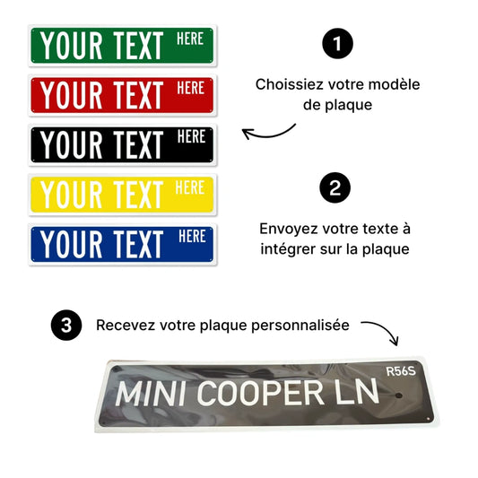 Plaque metal personnalisée