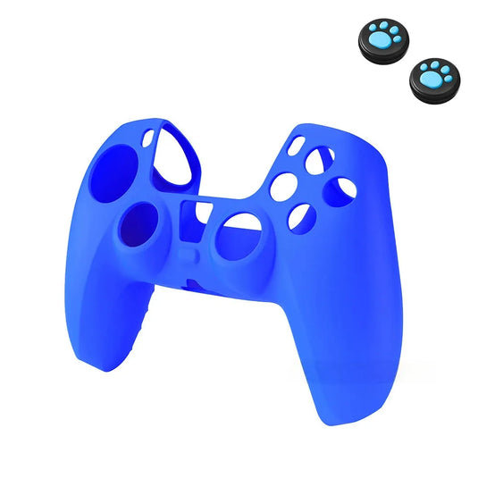 Protection manette PS5 silicone bleu foncé