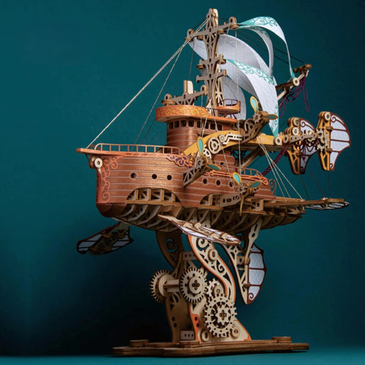 Puzzle 3D bois vaisseau spatial