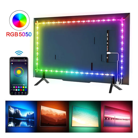 ruban led rgb chambre Bluetooth multicolore