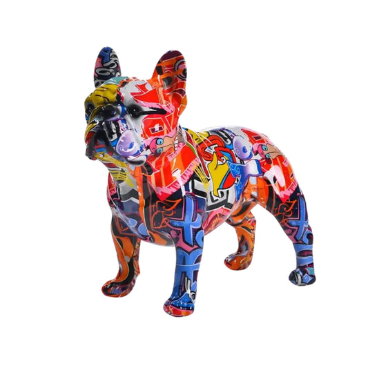 Statue bouledogue résine design