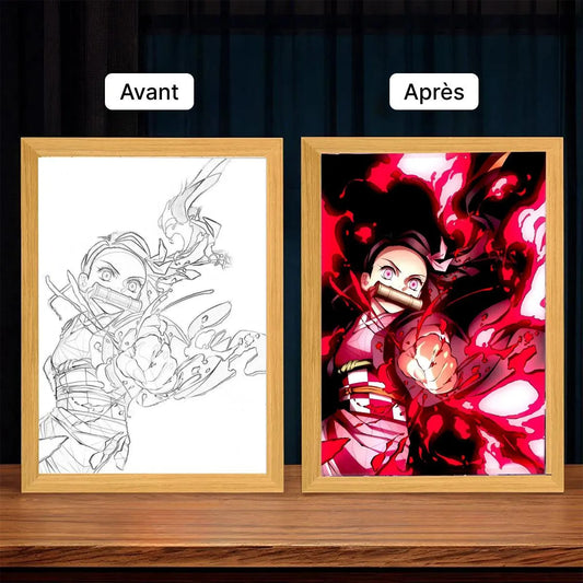 tableau lumineux demon slayer nezuko