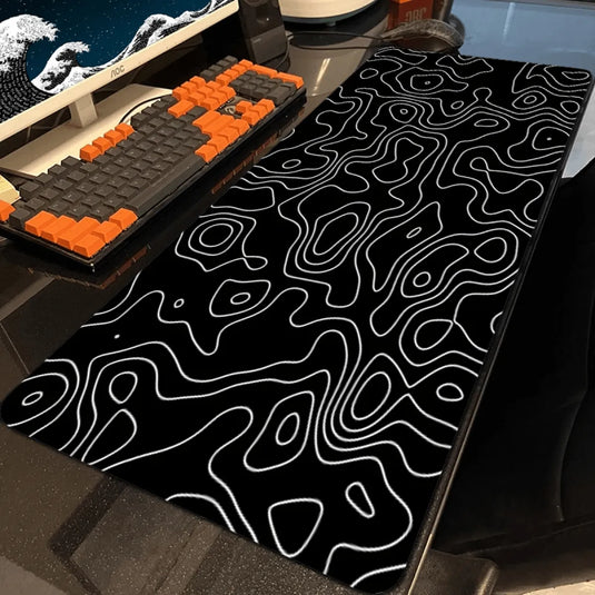 Tapis de souris XXL - Art abstrait formes noir