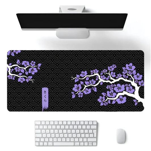 tapis de souris xxl cerisier japonais violet