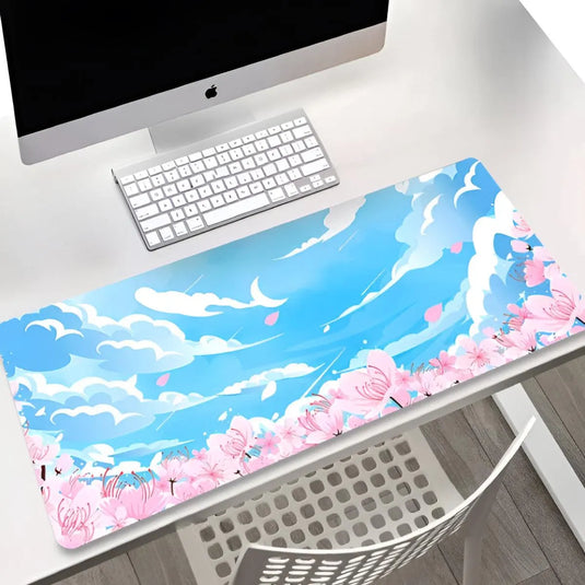 Tapis de souris XXL Ciel nuit anime bleu clair