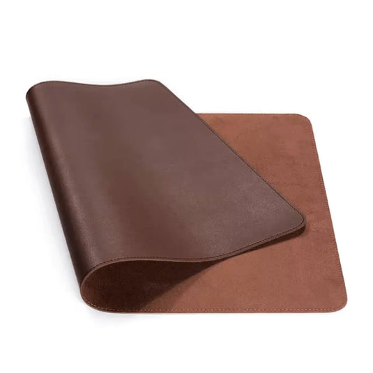 Grand tapis de souris XXL cuir imperméable marron