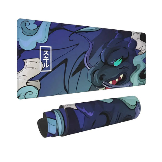 tapis de souris xxl dragon bleu