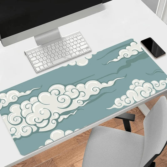 Tapis de souris XXL Nuages anime bleu