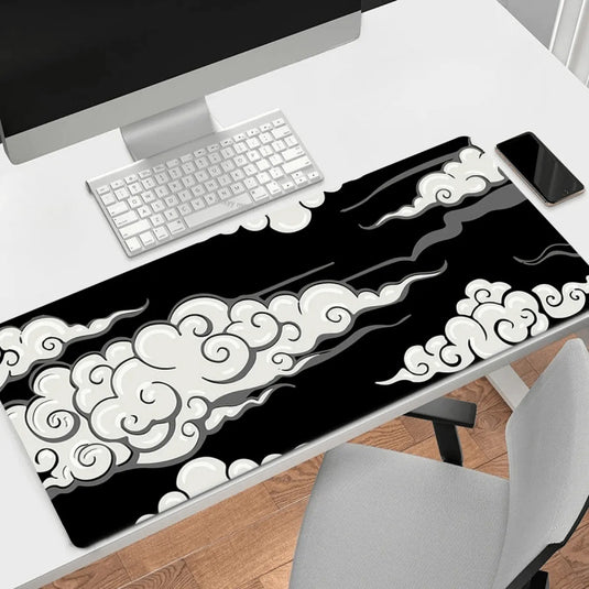 Tapis de souris XXL Nuages anime noir