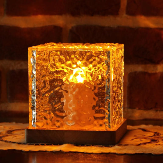 Veilleuse cube cristal LED